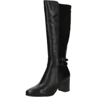 Caprice Boots, black, made of Leather/synsthetik/textile with Block heel, Size 36