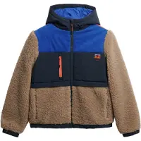 Superdry Superdrytil kvinder. W5012035A Hættetrøje i fleece Hooded grå (M), Brun, Casual, Polyester