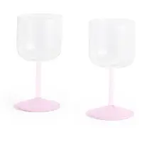 HAY Tint vinglas 25 cl 2-pak Clear-jade light pink-light pink