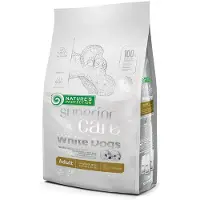 Nature's Protection NATURENS BESKYTTELSE Superior Care Hvide Hunde Kornfri voksent lille lam - tørt hundefoder - 1,5 kg