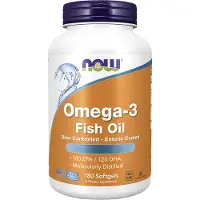 Now , Omega-3 Fiskolie, 180 Softgels