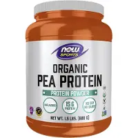 Now Sports, Organisk Pea Protein Powder, Rent Usmagt, 1,5 lbs (680 g)