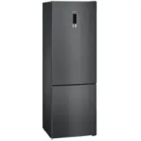 Siemens iQ300 coolFlex KG49NXXEA - Køleskab/fryser - bund-fryser - fritstående - bredde: 70 cm - dybde: 67 cm - højde: 203 cm - 438 liter - Klasse E - sort rustfrit stål