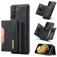 DG Ming M2 Samsung Galaxy S21 5G Hybrid Cover med Pung - Sort