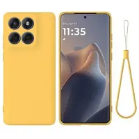 Mtp Products Motorola Edge 60 Pro Flydende silikone cover med håndrem - gul