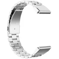 Mtp Products Rem i rustfrit stål til Garmin QuickFit 22mm / Garmin Fenix 7 / 7 Pro / 6 Urrem med tre perler - sølv