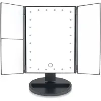 RIO Makeup Mirror with 24 LEDs Dimmable 3-Way Optics 2x and 3x Magnification