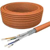 Draka Cat 7, orange, -installationskabel UC900 HS23, PiMF, 50 m ring, S/FTP