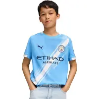Puma Manchester City 25/26 Home Jersey Youth, Clothing, Light Blue/White, 15-16Y