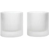 Ferm Living Ripple tumbler glas 25 cl 2-pak Frosted