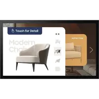 Samsung QM32C-T - 32 Diagonal klasse QMC-T Series LED-bagbelyst LCD paneldisplay - interaktiv digital skiltning - med berøringsskærm (multi-berøring) - Tizen OS - 1080p 1920 x 1080 - charcoal black