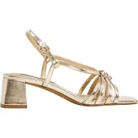 Pepe Jeans Pepe Jeanstil kvinder. PLS90683 Zoe Metal-sandaler i guld (37), Guldfarvet, 5-8 cm, Spænder, Casual, Party