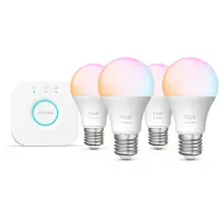 Philips Hue White & Color Ambiance Essentielt Startsæt: 4 E27 Pærer (806 Lm)