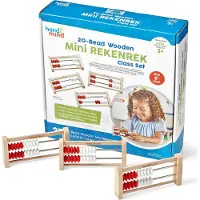 Hand2mind h?nd2mind mini 20 perle tr? rekenrek klasse s?t abacus til b?rn matematik matematik manipulativer b?rnehave t?ller stativ til b?rn t?llere til b?