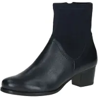 Caprice Bootie, blue, made of Leather and synthetic with Block heel, Size 40