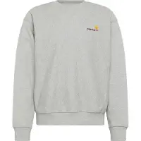Carhartt WIP - Sweatshirts - American Script Sweat Grey Heather til Unisex - Størrelse M - Grå