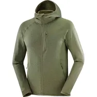 Salomon - Fleece - Sntial Lightwarm HD M Grape Leaf til Unisex - Størrelse L - Kaki