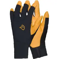 Norrøna - Touring skitøj - Lyngen Windstopper Leather Gloves Caviar Black til UnisexUld - Størrelse M - Sort