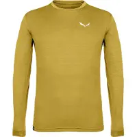 Salewa - Vandretøj - Puez Melange Dry M L/S Tee Olive Oil Melange til Unisex - Størrelse L - Gul