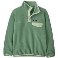 Patagonia - Mærker - K's LW Synch Snap-T P/O Ellwood Green til UnisexUld - Børnetoj Størrelse M - Grøn