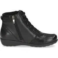 Caprice Bootie, black, made of Leather and synthetic without heel, Size 40