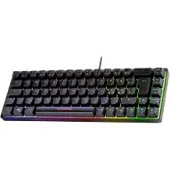 Deltaco GAMING DK240 Mini RGB Membrane Keyboard - Gaming Tastatur - Uden Numpad - Nordisk - Sort