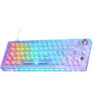 Deltaco GAMING DK460 Transparent Mechanical Keyboard - Gaming Tastatur - Uden Numpad - Nordisk - Transparent