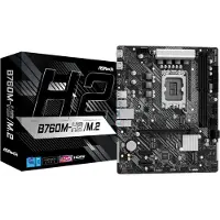 Asrock B760M-H2/M.2 - Bundkort - micro ATX - LGA1700 sokkel - B760 Chipset - USB 3.2 Gen 1 - 2.5 Gigabit LAN - onboard grafik (CPU påkrævet) - HD Audio (8-kanaler)