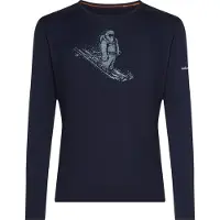 Icebreaker - Skiundertøj - M Merino 200 Oasis LS Crewe Skiing Yeti Midnight Navy til UnisexUld - Størrelse L - Flåde