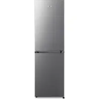 Gorenje Essential NRK418ECS4 - Køleskab/fryser - bund-fryser - bredde: 55 cm - dybde: 55.7 cm - højde: 182.4 cm - 256 liter - Klasse E - grå