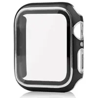 Mtp Products Apple Watch Series SE (2022)/SE/6/5/4 Cover med Skærmbeskyttelse Hærdet Glas - 44mm - Sort