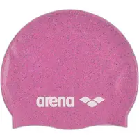 Arena Classic Unisex återvunnen silikonbadkapslock för kvinnor och män Intensiv träning och racing bekvämt långt hår simning hatt rosa/multi