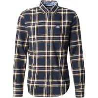 Superdry Superdrytil mænd. M4011047A Lumberjack navy skjorte (XL), Casual, Bomuld, Lange ærmer, Blå