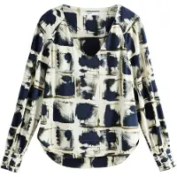 Next Bluse creme / navy / oliven