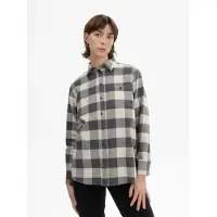 Mela London Bluse 'Akhela' lysebeige / grå / antracit