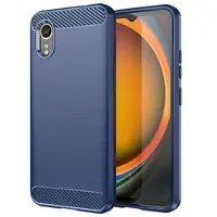 Mtp Products Samsung Galaxy Xcover7 Børstet TPU Cover - Karbonfiber - Blå