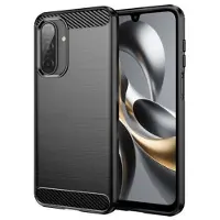 Mtp Products Samsung Galaxy A17/F17/M17 Børstet TPU Cover - Karbonfiber - Sort