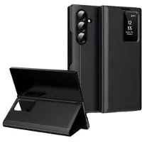 Mtp Products Samsung Galaxy Z Fold7 Smart Clear View Flip-etui med kortholder - Sort