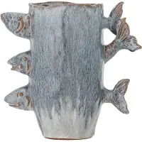 Bloomingville Tace Vase, Blå, Stentøj