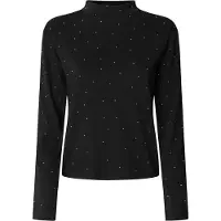 Pepe Jeans Pepe Jeanstil kvinder. PL5000050 T-shirt Bunna sort (S), Casual, Bomuld, Lange ærmer