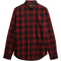 Superdry Superdrytil mænd. M4011149A Vintage Check skjorte rød (XL), Casual, Bomuld, Lange ærmer