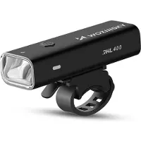 Wozinsky sæt batteridrevne cykellamper for/bag 400 lm - sort