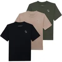 Abercrombie & Fitch T-shirts - 3-pak - Thyme - - 7-8 år (122-128) - T-Shirt