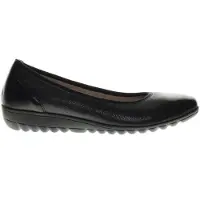 Caprice Ballerina, black, made of Leather with Wedge heel, Size 37