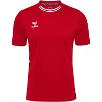 Hummel Funktionsskjorte rød / cranberry / sort / hvid