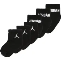 Jordan Ankelstrømper - 6-pak - Sort m. Hvid - - 16/17 - Strømper