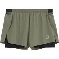Circle - Trail running tøj - Legend Short 2in1 M Moss til Unisex - Størrelse M - Grøn