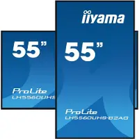 Iiyama ProLite LH5560UHS-B2AG - 55 Diagonal klasse (54.6 til at se) LED-bagbelyst LCD paneldisplay - digital skiltning - med indbygget SoC medieafs