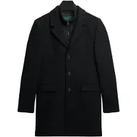 Superdry Superdrytil mænd. M5012265A Tailored 2 i 1 Town frakke sort (XL), Casual, Bomuld, Klassisk