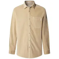 Pepe Jeans Pepe Jeanstil mænd. PM3090844 Clayton beige skjorte (M), Casual, Bomuld, Lange ærmer